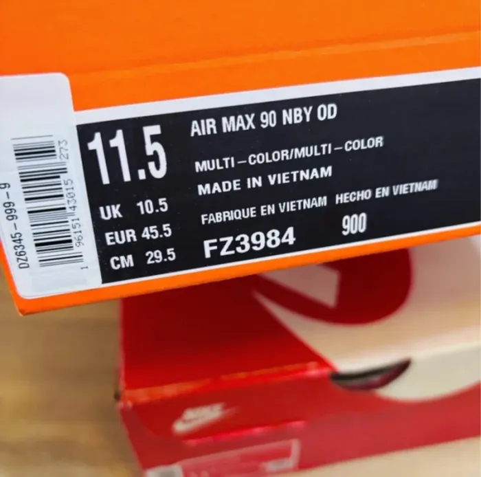 Nike Air Max 90 NBY Nike By You Neon Vert Taille 45.5 - photo numéro 7