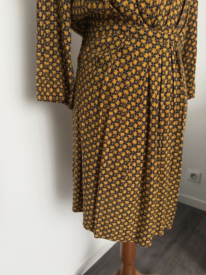 Robe jaune à motifs Promod taille 40 ou L - photo numéro 4