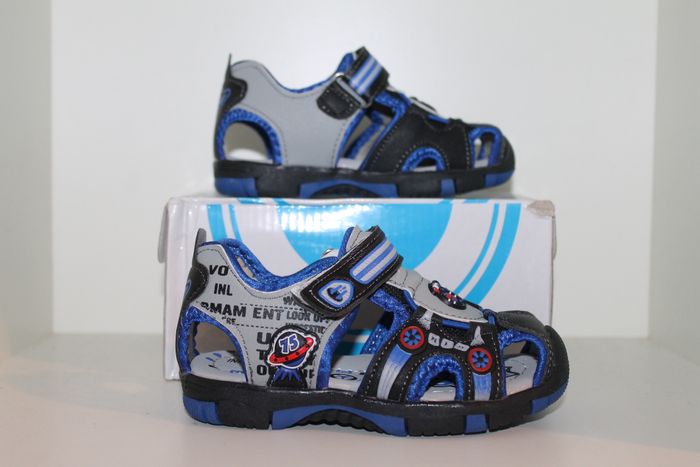 belle sandales nus pieds bleue et noire 25 - photo numéro 1