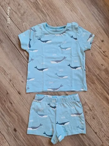 Ensemble tee-shirt + short motif baleine 🐳