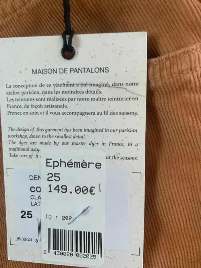 Denim StudioPantalon velours T 25 - photo numéro 4