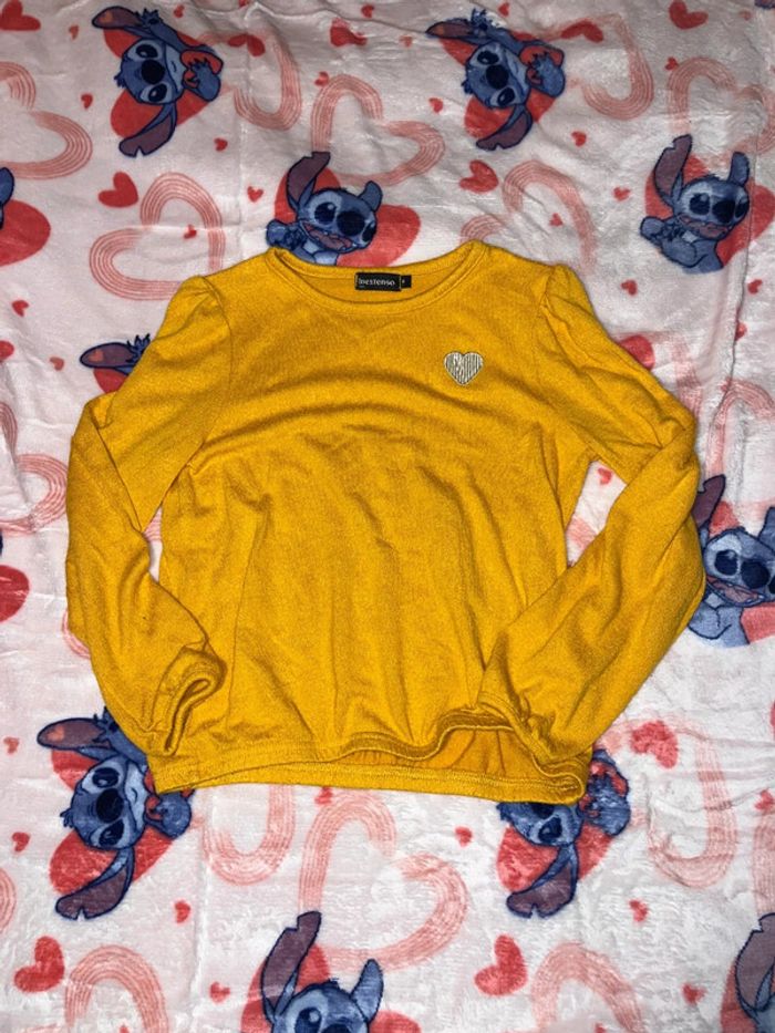 Pull fille 8 ans jaune in extenso