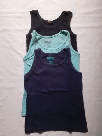 Lot de 3 débardeurs bleu  noir et turquoise