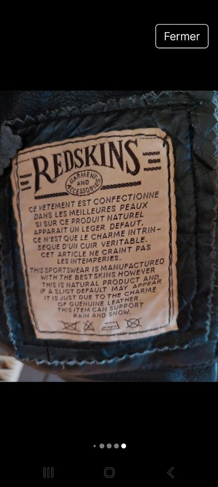 Blouson en Cuir noir Redskins - photo numéro 4