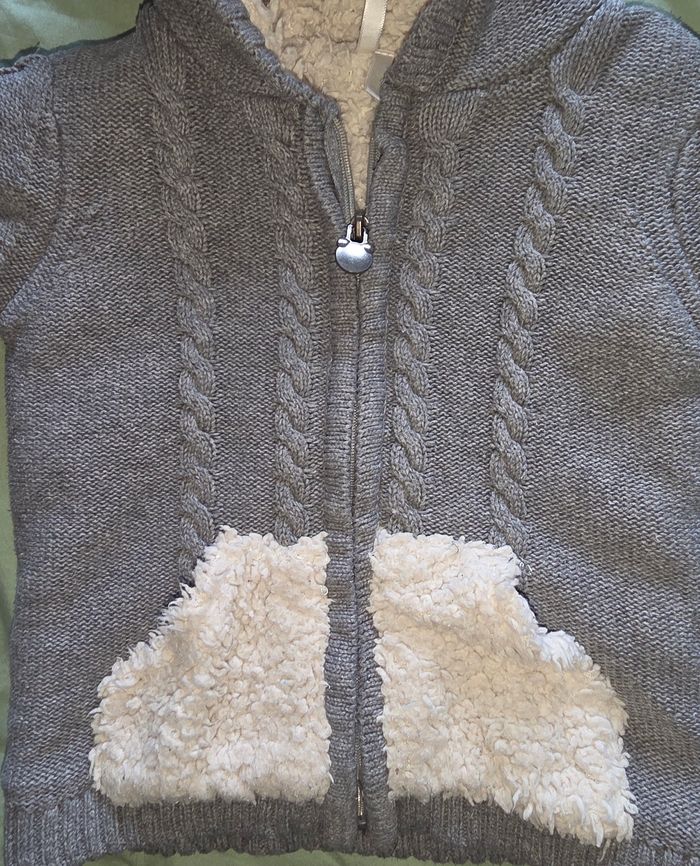 Gilet gris zippé chaud #orchestra 18 mois - photo numéro 3