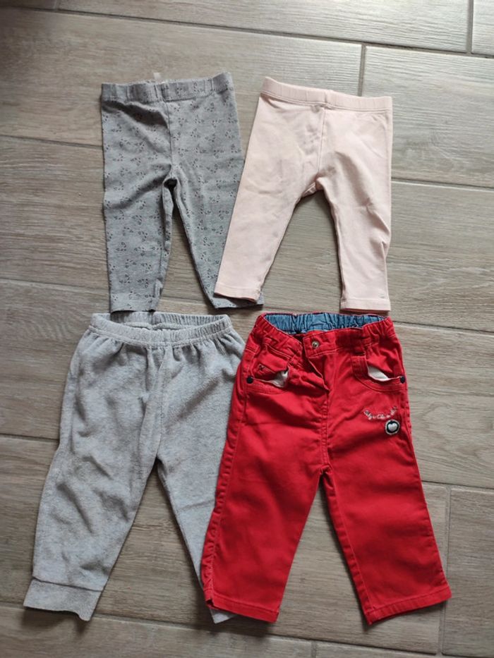 Lot 4 pantalons 9 mois