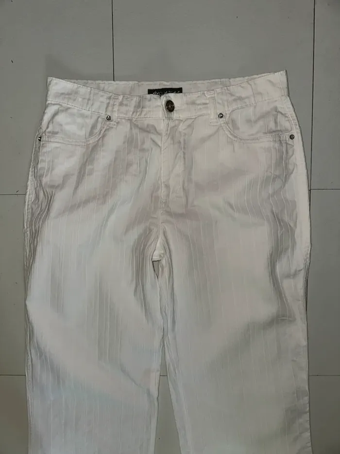 Magnifique pantalon droit blanc Aqua Jeans Neuf T40 - photo numéro 4