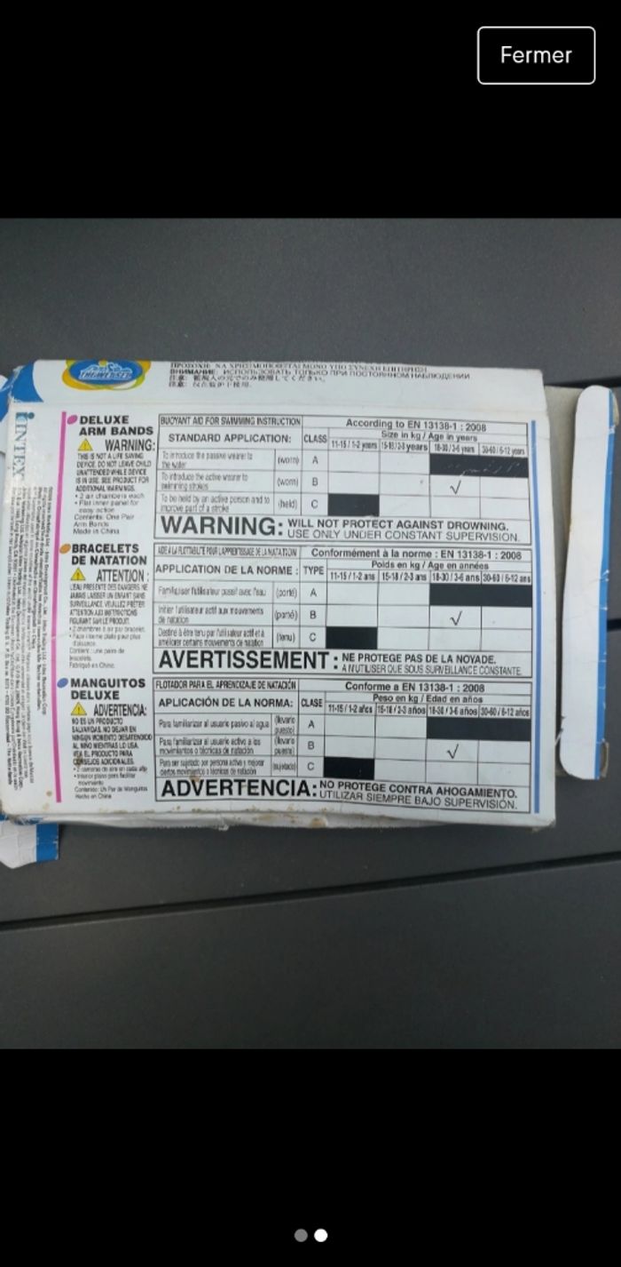 Lot de 2 brassards gonflables 3/6 ans - photo numéro 2