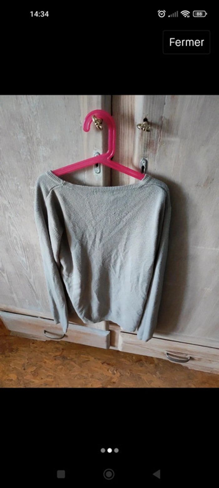 Pull léger gris - photo numéro 2