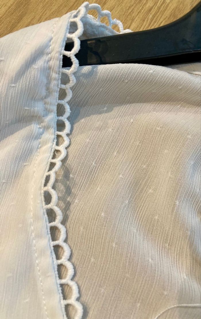 Blouse blanche plumetis - photo numéro 3