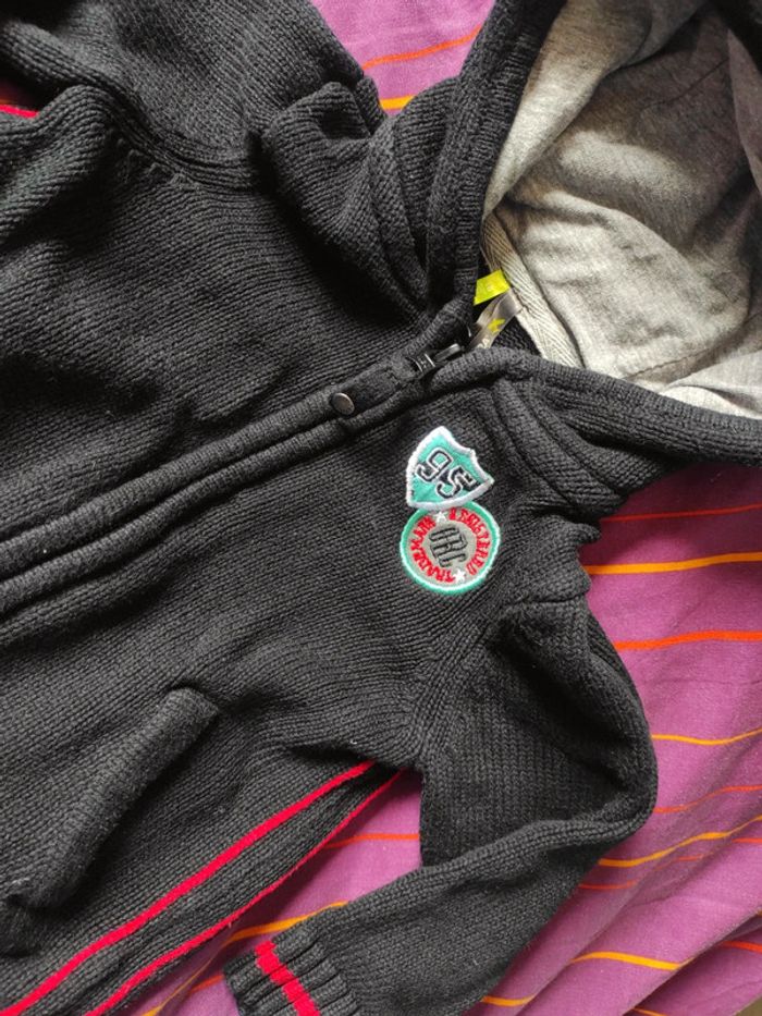 Gilet capuche zippé 100%coton - photo numéro 2