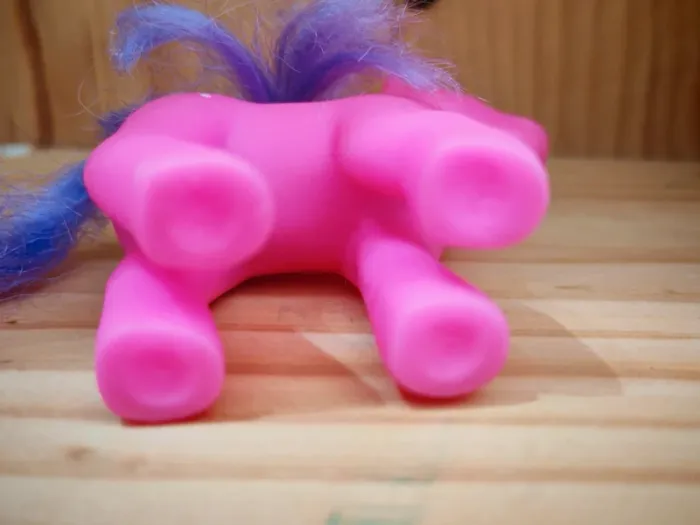 Petit poney rose crinière violette - photo numéro 4
