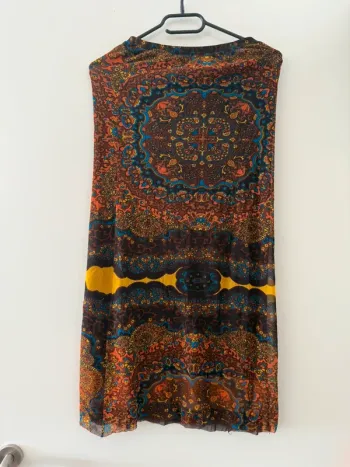 Jupe vintage Kenzo jeans imprimé psychedélique / ethnique - taille m