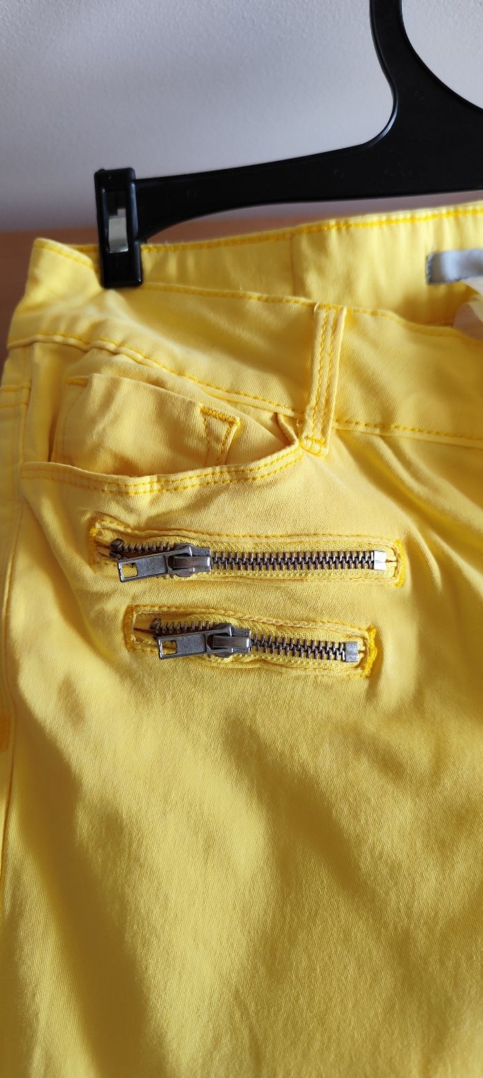 Pantalon femme taille 40 couleur jaune - photo numéro 6