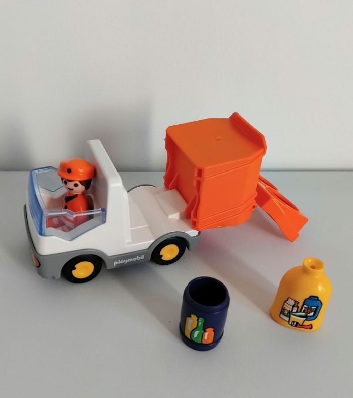 PLAYMOBIL 123 Camion Poubelles Tri 6774 Junior Complet ♻️
