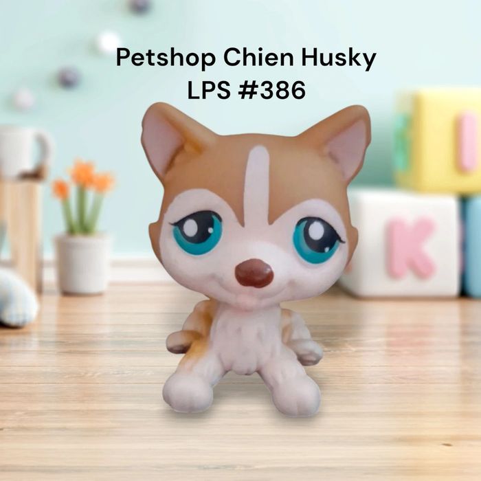Little Petshop Chien Husky LPS #386 Hasbro