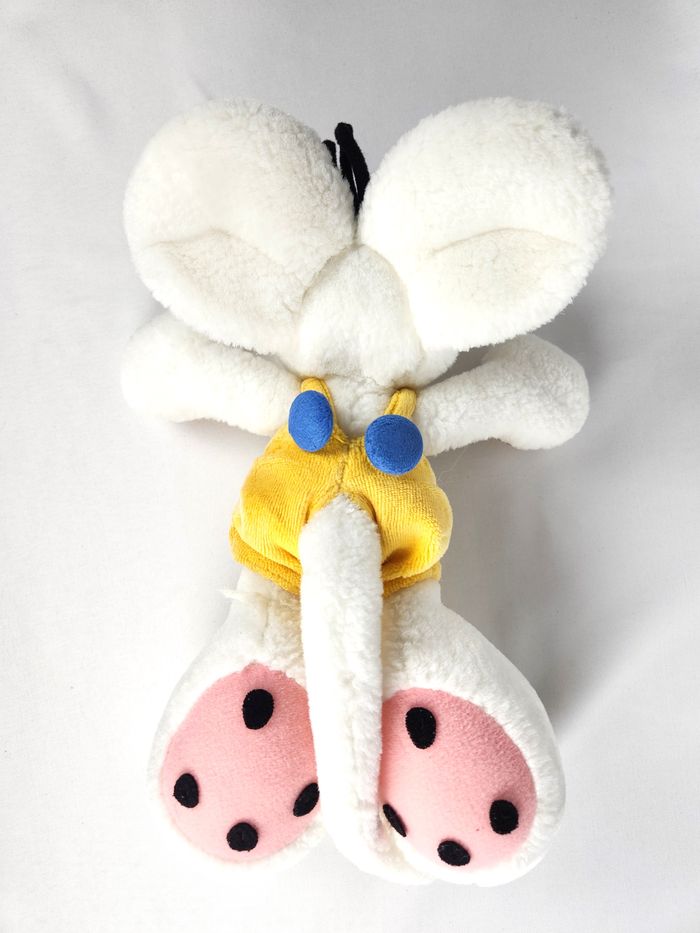 Peluche Diddl Souris Salopette Jaune - Ventouses - Vintage Années 90 - photo numéro 4