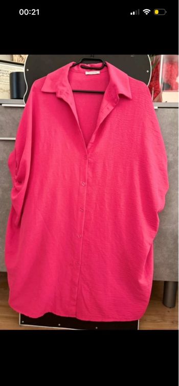 Robe chemise tunique rose en très bon état 