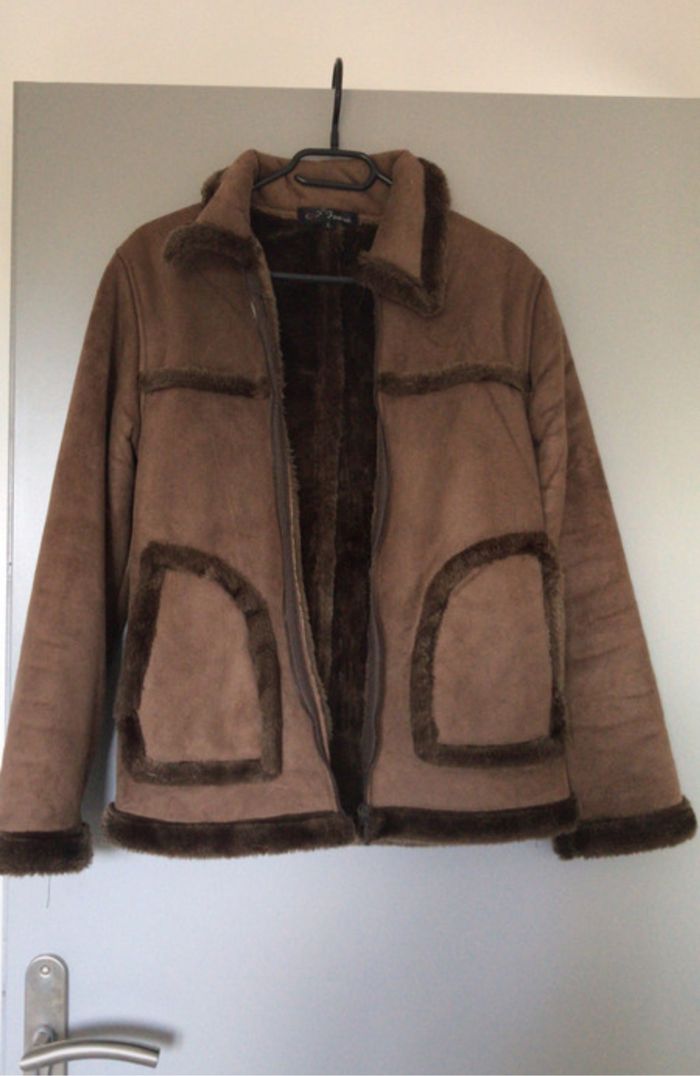 Manteau effet peau