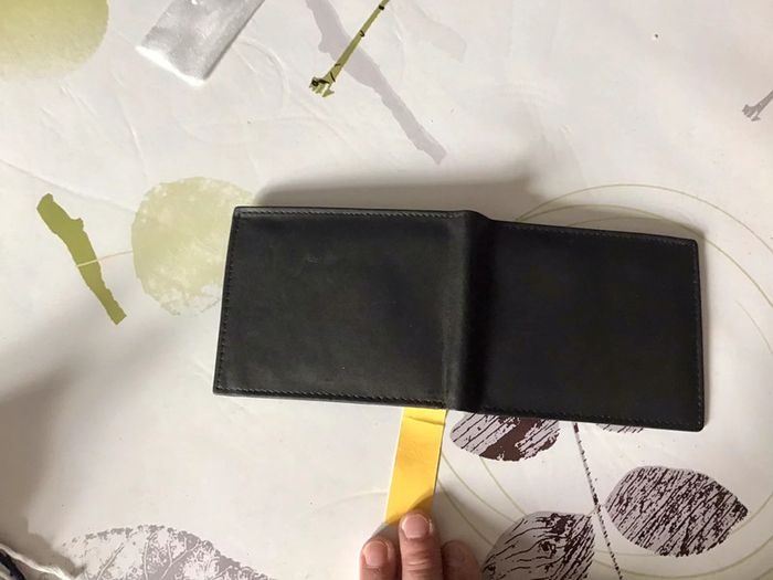 Porte feuille compact en cuir noir - photo numéro 7