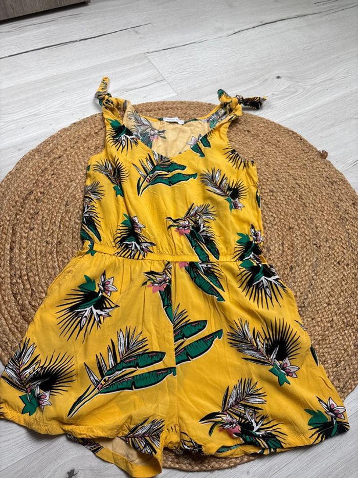 Combi short motif feuille été