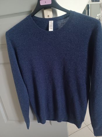 Pull homme 100% cachemire  fin taille S neuf jamais servis bleu