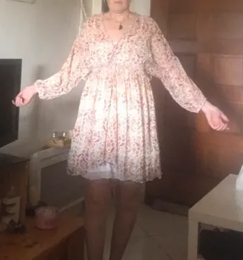 robe légère effet volant t40 et son jupon