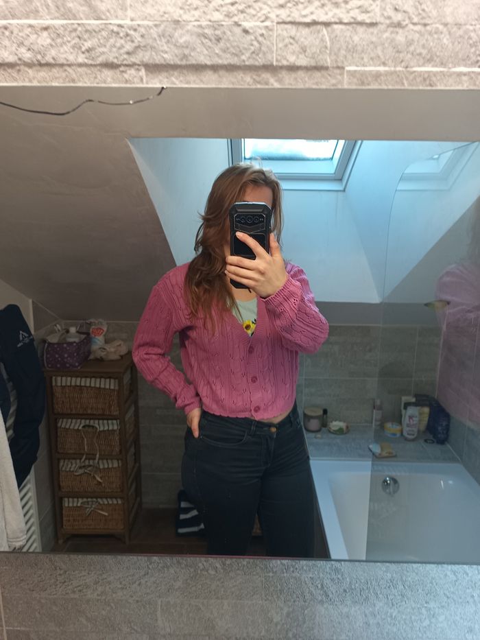 Cardigan rose - photo numéro 2