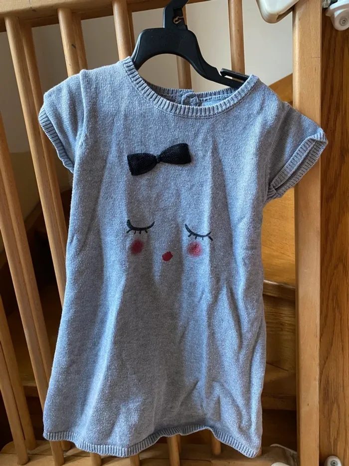 Robe Noeud mi saison fille 24m