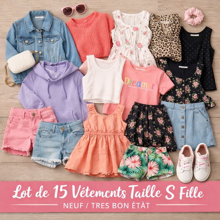 Lots de 15 vetements taille S