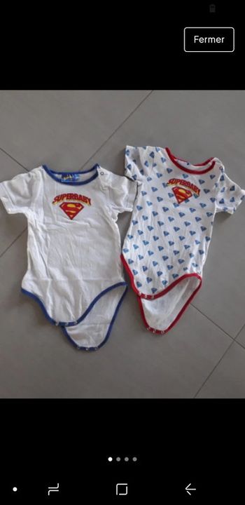 Lot de 2 bodies Superbaby 24 mois