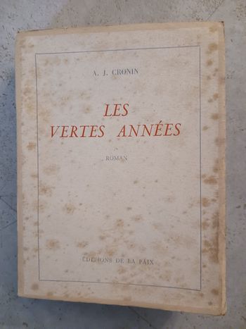 livre ancien les années vertes AJ Cronin