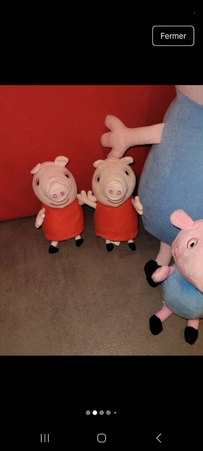 Lot peppa pig  grande et petite peluches /tbe et bon état - photo numéro 2