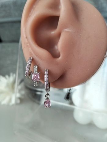 Composition MNpMNcMNs (6 unités) en acier inoxydable rose et argenté