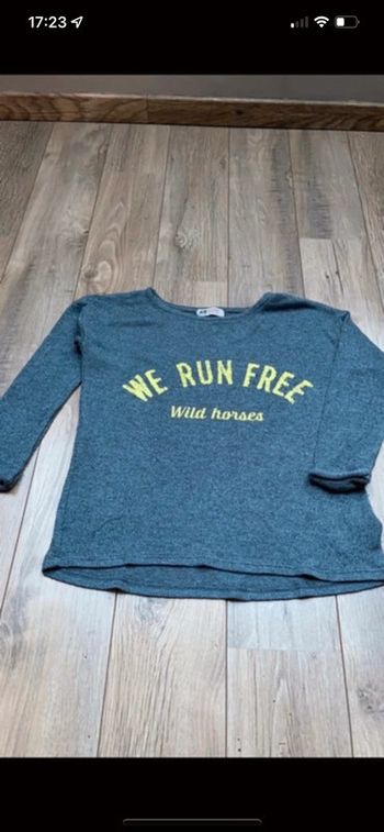 Pull en laine gris 10 ans H&M