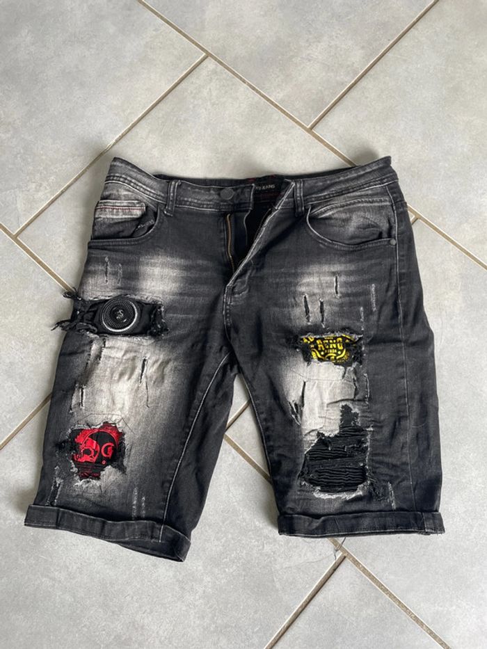 Short en jean noir taille 42 - photo numéro 4
