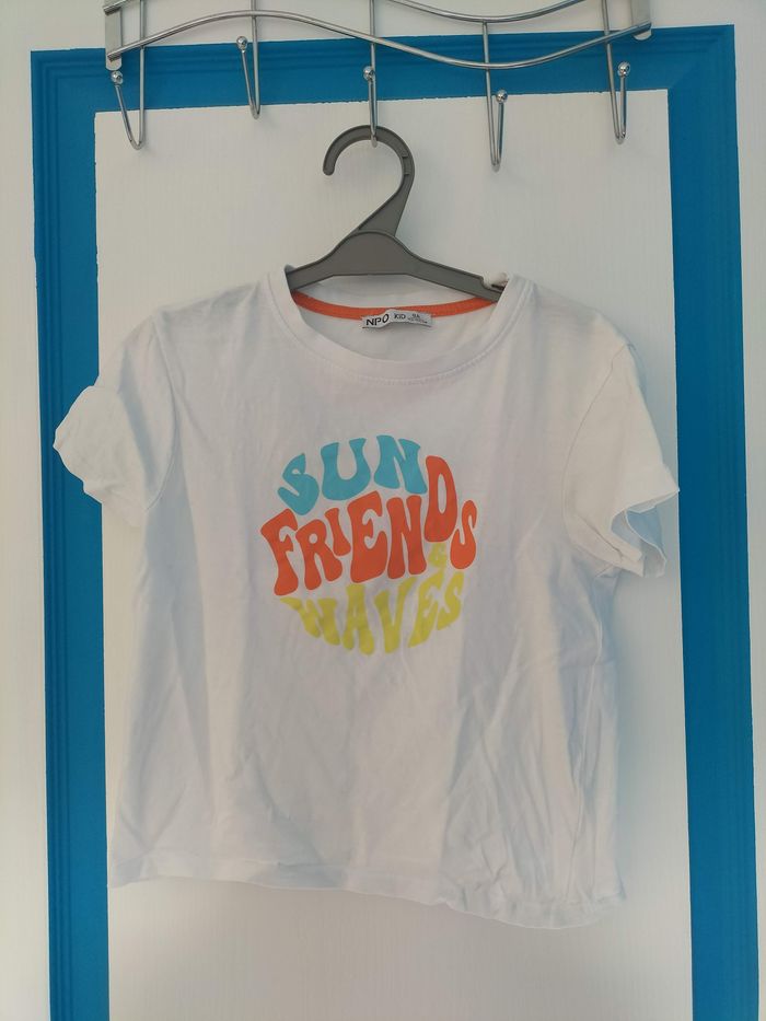 T-shirt blanc Sun Friends Waves - NPO kid - photo numéro 2