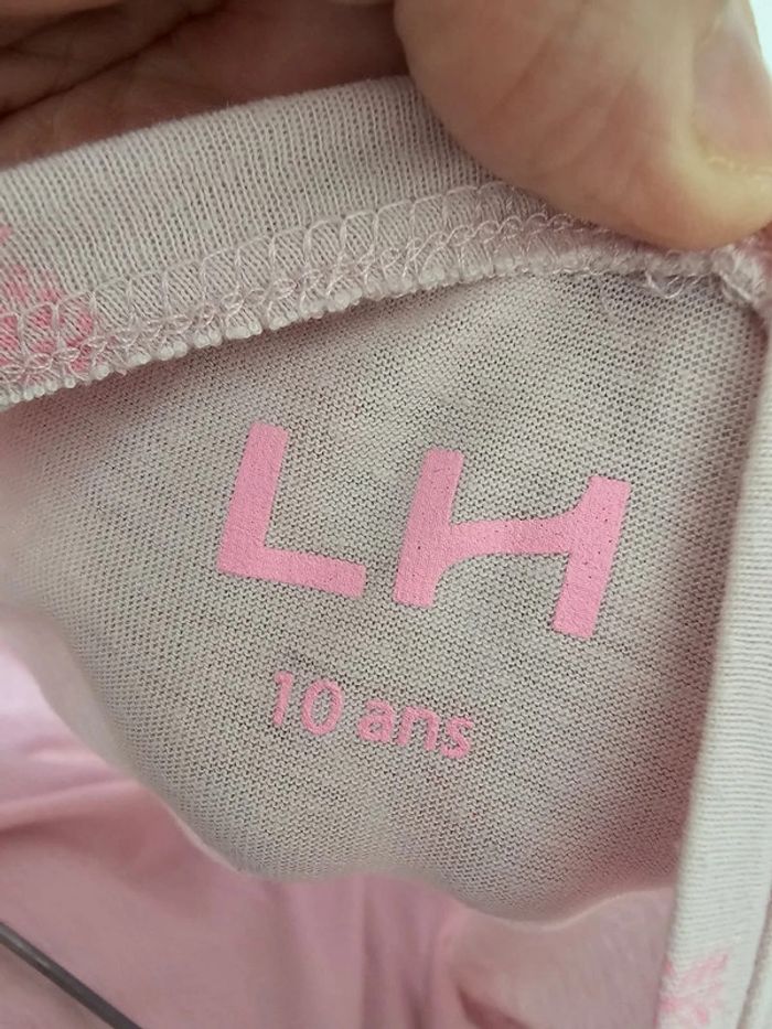 TEE shirt top rose 10 ans - photo numéro 2