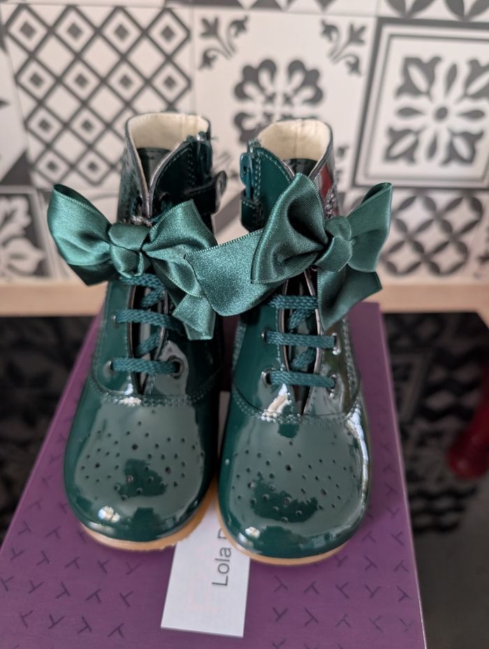 Bottines montantes fille tout cuir. Taille 23. Neuf. Lola Palacios - photo numéro 4