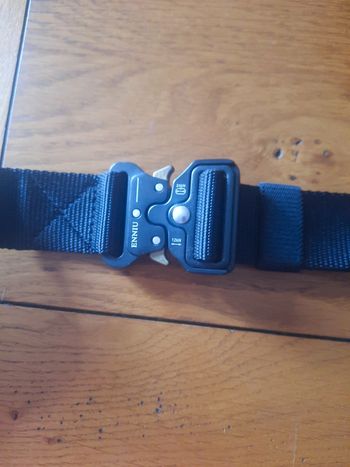 Ceinture tactile avec Boucle Clip Metal Noir