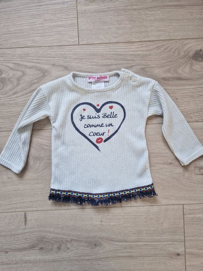 Pull bébé fille P'tit Môme 12 mois