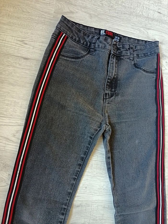 Pantalon Jennyfer 36 S slim bande ligne côté ado femme - photo numéro 6