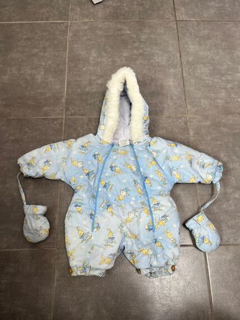 Combinaison de ski bleu lapin 3 mois