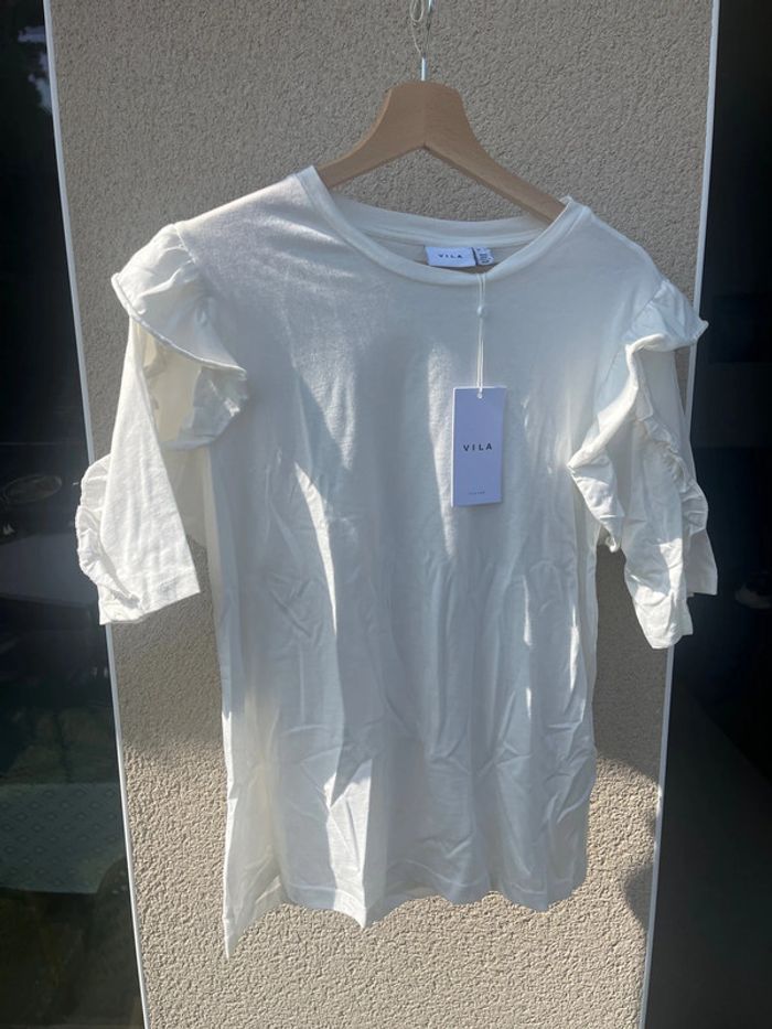 T-shirt blanc/creme