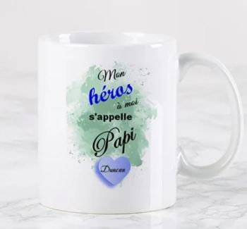 Mug héros papi personnalisé
