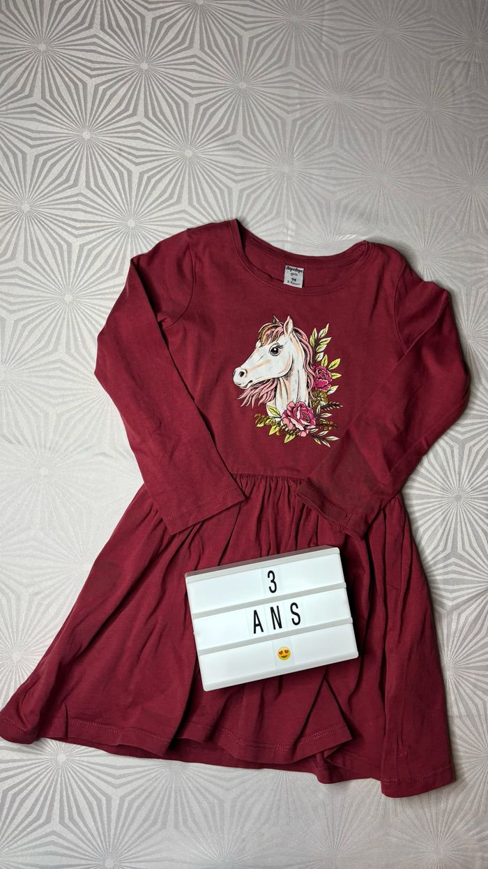 Robe manches longues fille 3 ans
