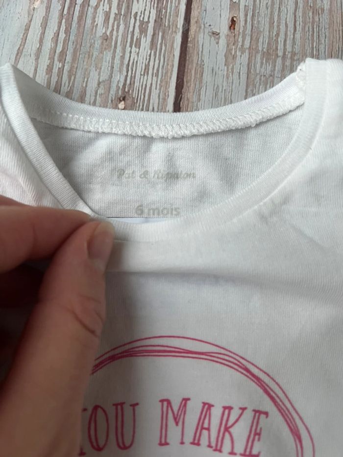 Lot 9 tshirts manches courtes + 1 bandeau 6 mois - photo numéro 12