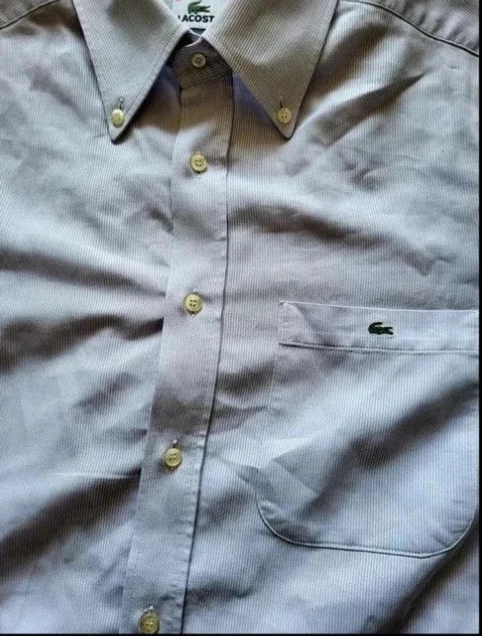 Chemise Lacoste à manches courtes, logo brodé, 100 % coton, taille M 41 - photo numéro 8