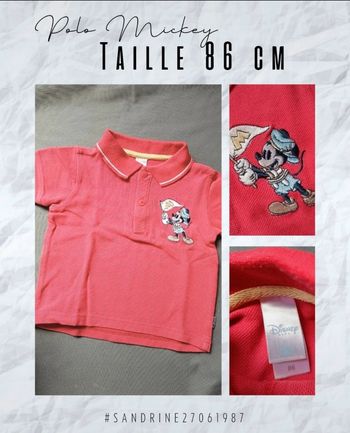 Polo rouge Mickey