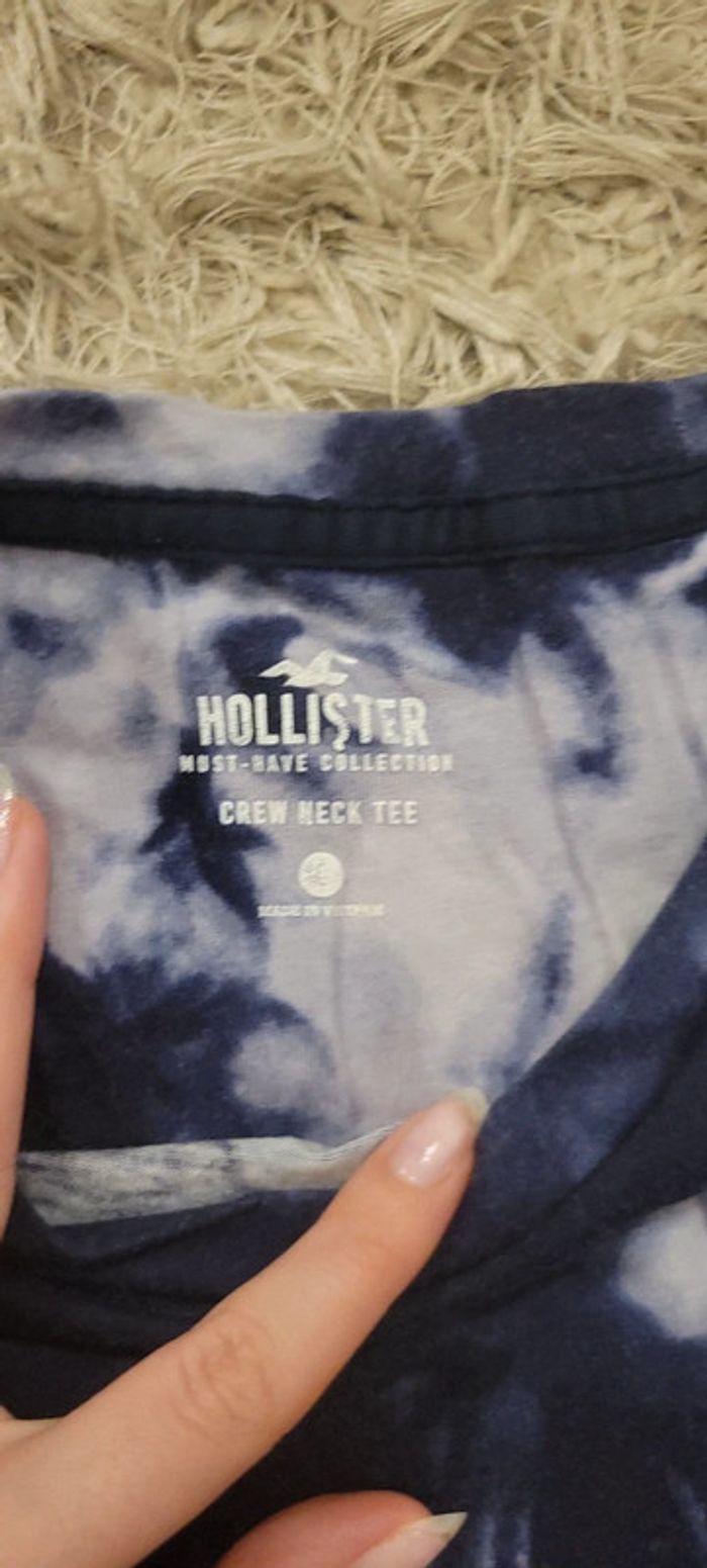 T-shirt bleu dégradé Hollister - photo numéro 2